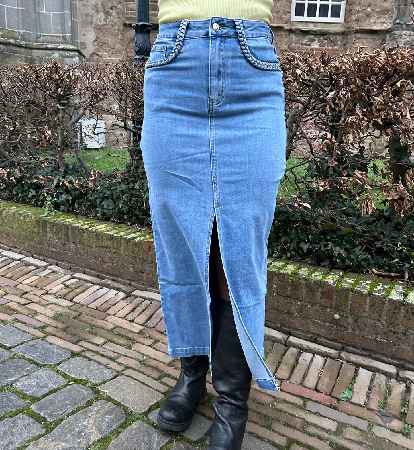 Denim rok midi