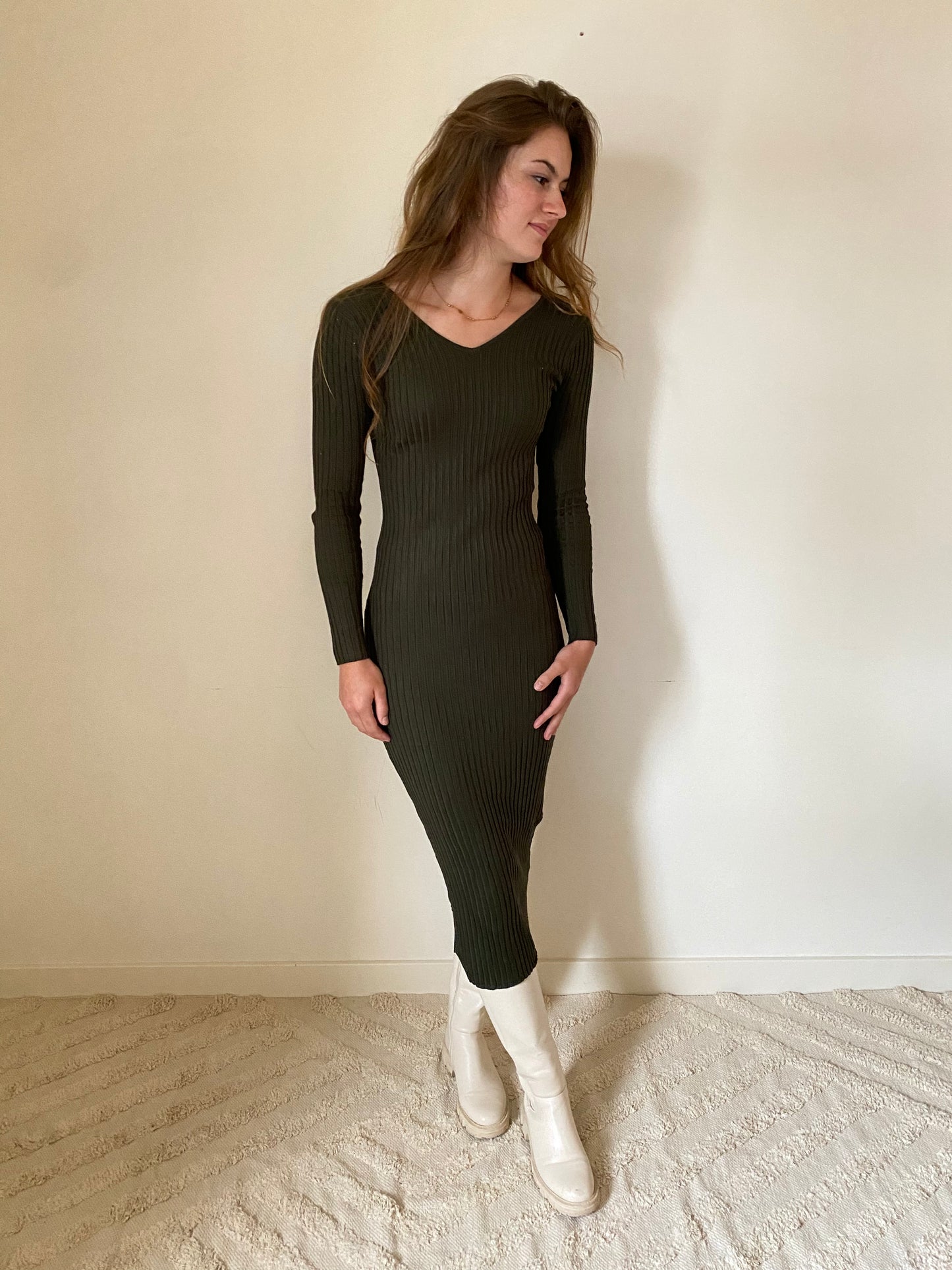 Jurk Bodycon legergroen